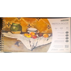 JAGRUTI A4 220GSM Natural Shade Cartridge Paper Sketch Book - 30Shts